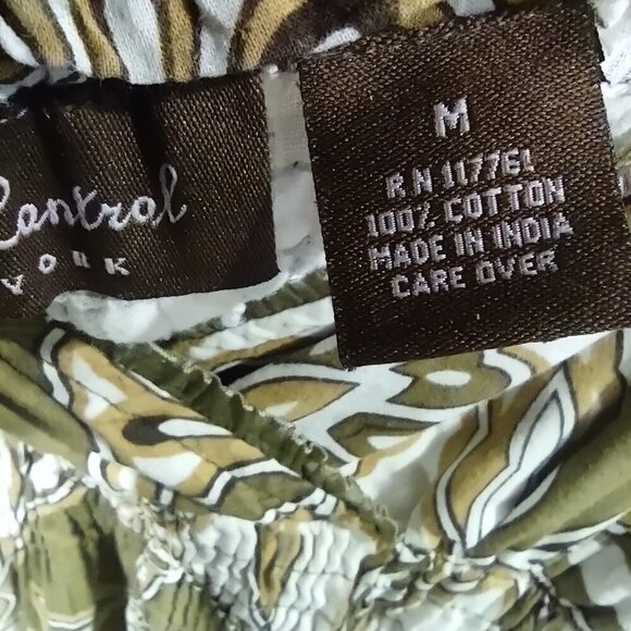 Women's Green Print Midi Cotton Sundress Size Medium - Picture 4 of 7